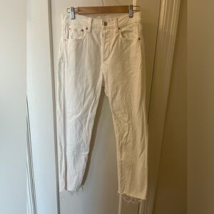 Raw hem straight leg Jean